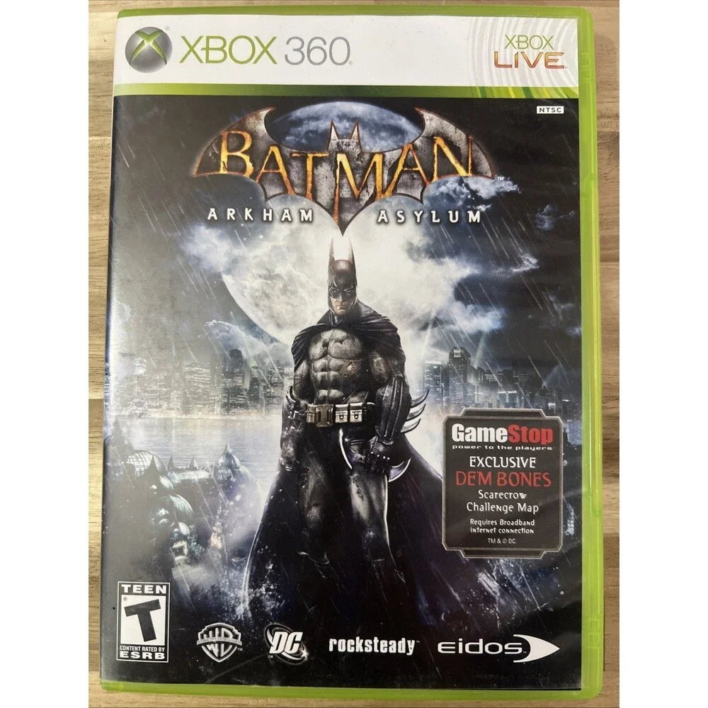 Batman Arkham Asylum - Gamestop‎ Edition (Microsoft XBOX 360, 2009) Complete CIB